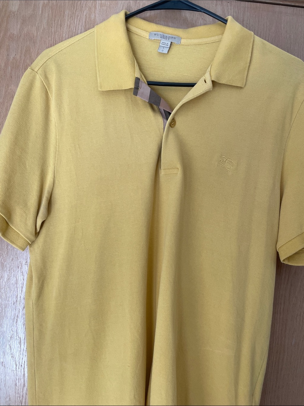 Burberry Men’s Yellow Polo Shirt